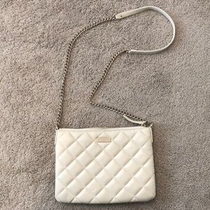 Kate Spade quilted cream leather crossbody